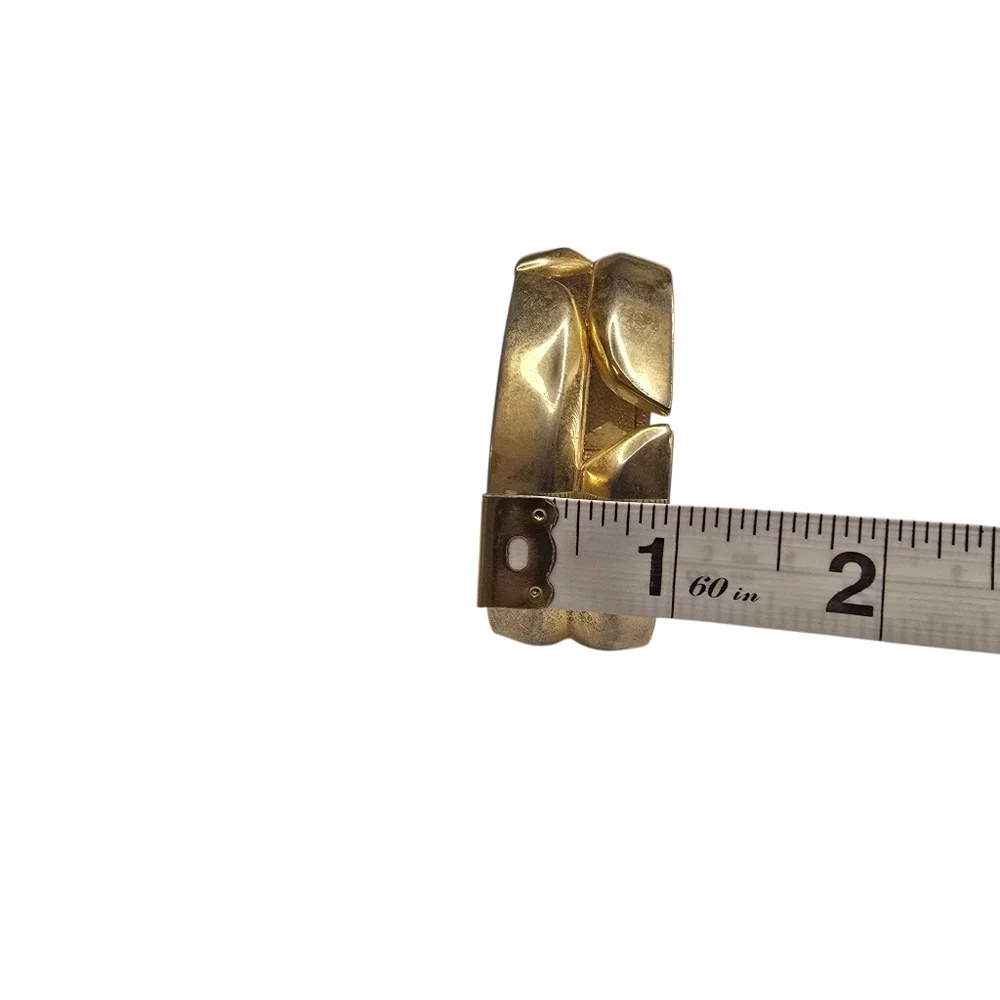 Gold Tone Hinged Cuff Bracelet
